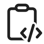 Clipboard Code SVG Icon